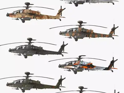 Helicopters Apache AH-64 Collection 