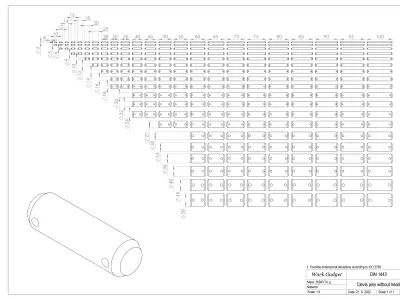 DIN 1443 - Clevis pins Low-poly 3D model