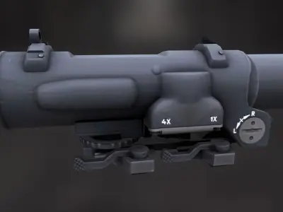Rifle Scope ELCAN Specter Low-poly 3D model