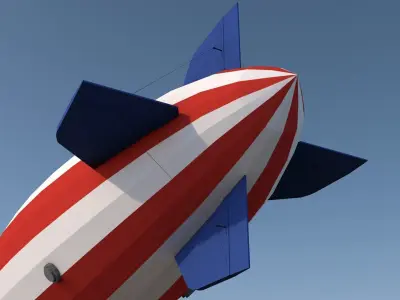 Zeppelin Airship Low-poly 3D model