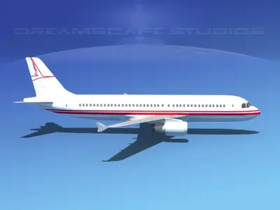 Airbus A320 LP Corporate 3 Low-poly 3D model