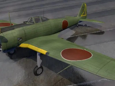 Nakajima Ki-43-1b Hayabusa - aka Oscar 3D model