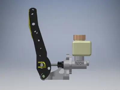 Floor Mount Pedal Assembly 3D model