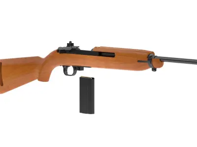 M1 carbine Low-poly 3D model