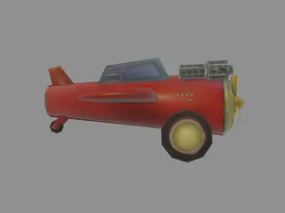 airplane for game Low-poly 3D model