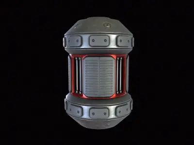 Cyberpunk FragGranade Low-poly 3D model