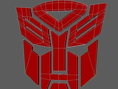 Autobot logo Low-poly 3D model