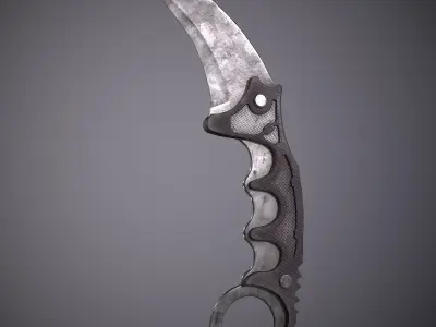 Kerambit knife PBR Low-poly 3D model