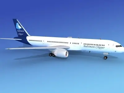 Boeing 757-200 Baltimore Clipper 3D model