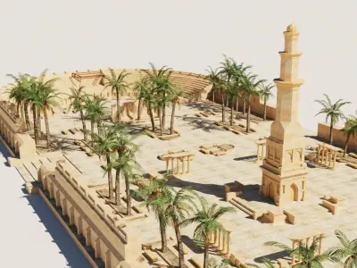 ancient desert arena 3D model