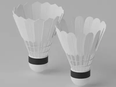 Cartoon Badminton Shuttlecock 3D model