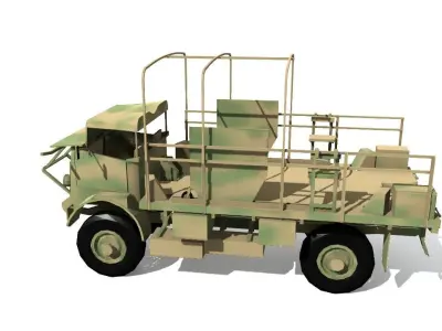 Bedford QL Military Truck Low-poly 3D model