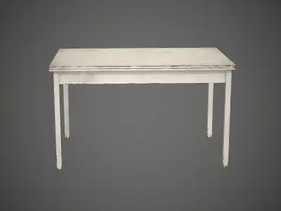 Table Old Painted Low-poly 3D model