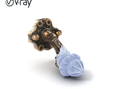 Eclectic Iron Handle Historic Design model pack Low-poly 3D model