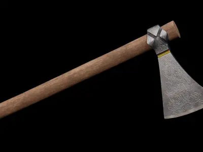 Viking Axe Mammen Low-poly 3D model