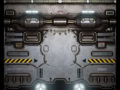 PBR Sci-Fi Texture Pack 01 Low-poly 3D model