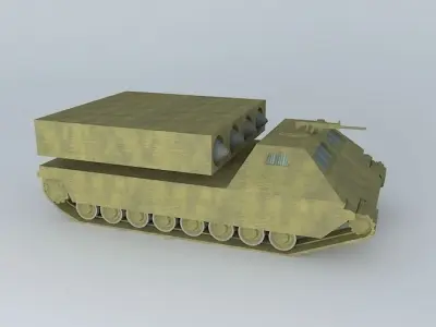 Front artillery missle system BORAN XSS 231 Free 3D model