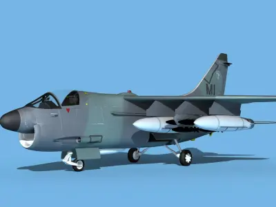 Chance Vought A-7E Corsair II V12 MI ANG 3D model