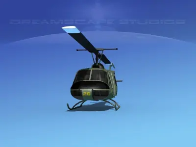 Bell UH-1B Iroquois S Vietnamese 3D model