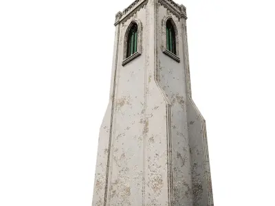 GOTHIC CASTLE BUILDING 21 Low-poly 3D model