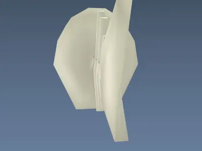 Cartoon low-poly fish skeleton Low-poly 3D model