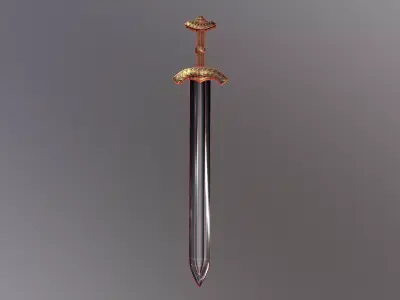 Viking Sword 03 Low-poly 3D model