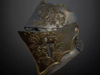 HELMET4 Game Ready Low-poly 3D model