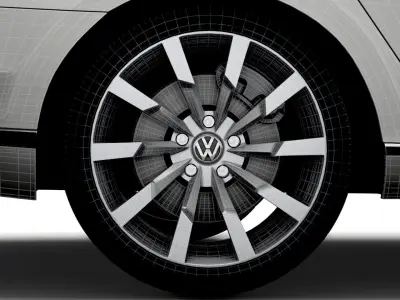 VW Passat Highline B8 2019 wheel 3D model