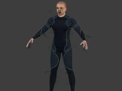 Surfer Model -- High Quality FK and IK Rigging 3D model