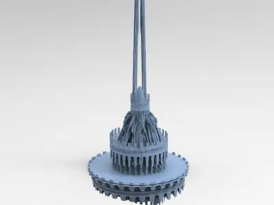 Atlantis tower garden top 3D model