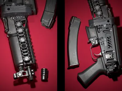 PP-19-01 Vityaz - lowpoly Low-poly 3D model