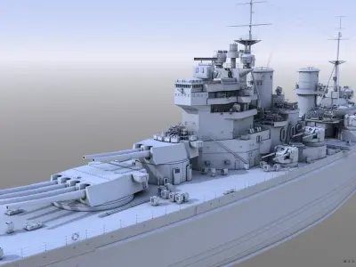BATTLESHIP HMS PRINCE OF WALES 3D model