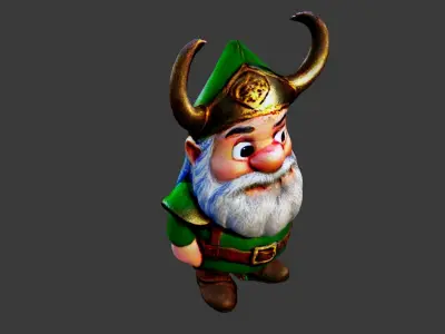 Viking King Low-poly 3D model