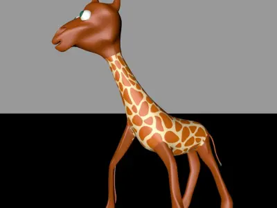 Girafffe cartoon giraffe Low-poly 3D model