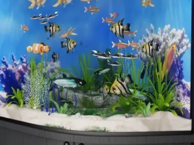 Corner aquarium 3D model