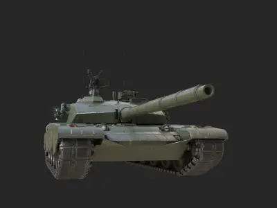 4 coatings of PLA Army ZTZ99 ZTZ-99 Main Battle Tank MBT Low-poly 3D model