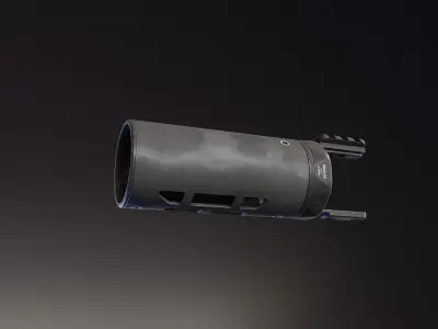 Suppressor Shield Low-poly 3D model