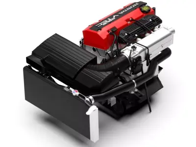 Honda F20C S2000 Engine Low-poly 3D model