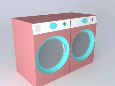 Front Loading Washer Dryer Free 3D model