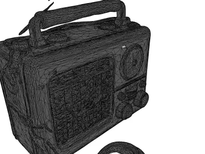 Vintage Military Portable Radio Receiver 3D model