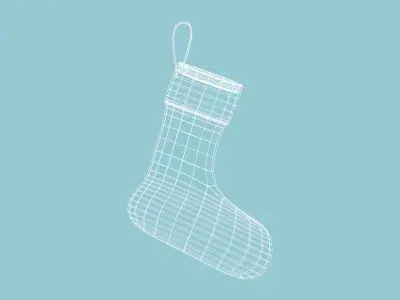 Christmas Socks Free low-poly 3D model