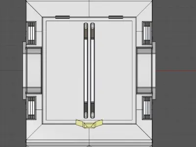 Futuristic crates hard surface realistic 3D model