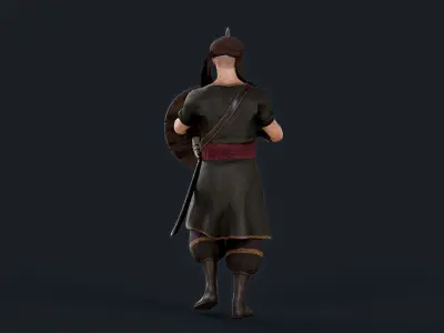 Persian Warrior2 A Low-poly 3D model