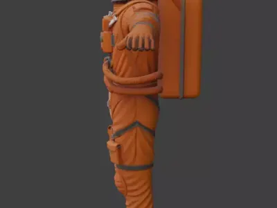 Realistic Astronaut Space Suit 3D model 12