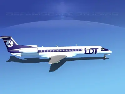 Embraer ERJ-145 LOT 3D model