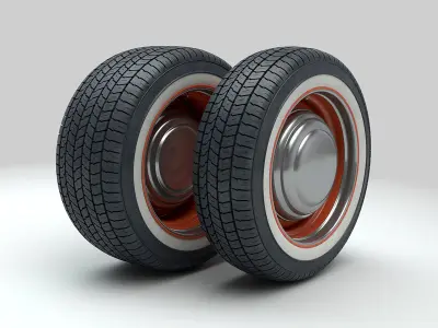 Hot Rod Wheels 3D model