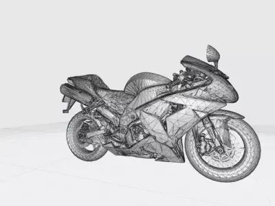 Kawasaki Ninja 2006 3D Model  Ready For 3D Printing Stl File  Free 3D print model