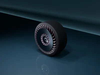 C32F wheel Low-poly 3D model