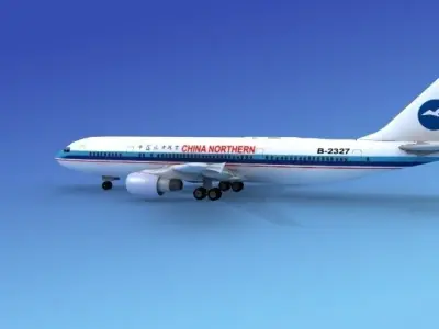 Airbus A-300 China Northern 3D model