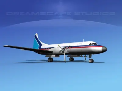 Convair CV-340 Corporate 4 3D model